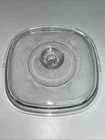 Vintage Pyrex A-9-C SQUARE Clear Glass Lid Corning Ware FREE SHIPPING