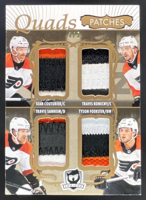 2023 The Cup Gold Patch Sean Couturier Travis Konecny Travis Sanheim Foerster /5