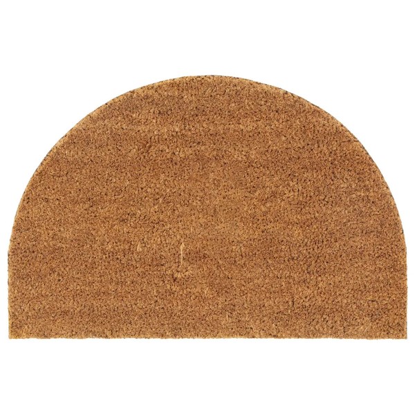 Kokosfaser FußMatte Halbrund 40X60 Cm Natur Getuftet Eingangsmatte-image