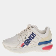 Fendi White Leather And Rubber FendiFila Mani...