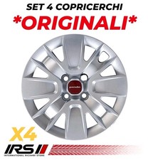 SET 4 COPPE RUOTA COPRICERCHI BORCHIE R14" FIAT PANDA ORIGINALI