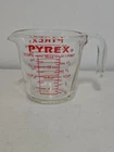 Vintage Pyrex #516 Glass Measuring Cup J Handle 2 Cup w/ Metric Corning NY USA
