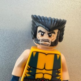 LEGO Marvel Wolverine Super Heroes Minifigure sh0017 with Hair Dark Blue Hands