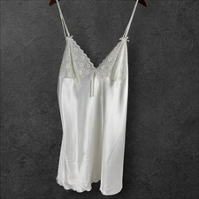 New Oscar de La Renta Pink Label Nightie Slip Dress Lace Ivory Fairy Coquette XL