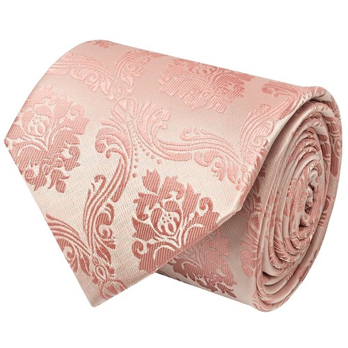 Rose Gold Paisley Classic Men's Tie Regular Tie Normal Tie Neck Tie Wedding Tie - Picture 2 of 3