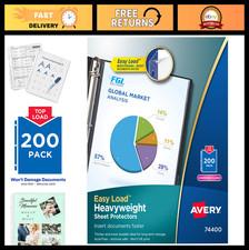 Heavyweight Diamond Clear Sheet Protectors, Easy Load, 200 Pack, Document Covers
