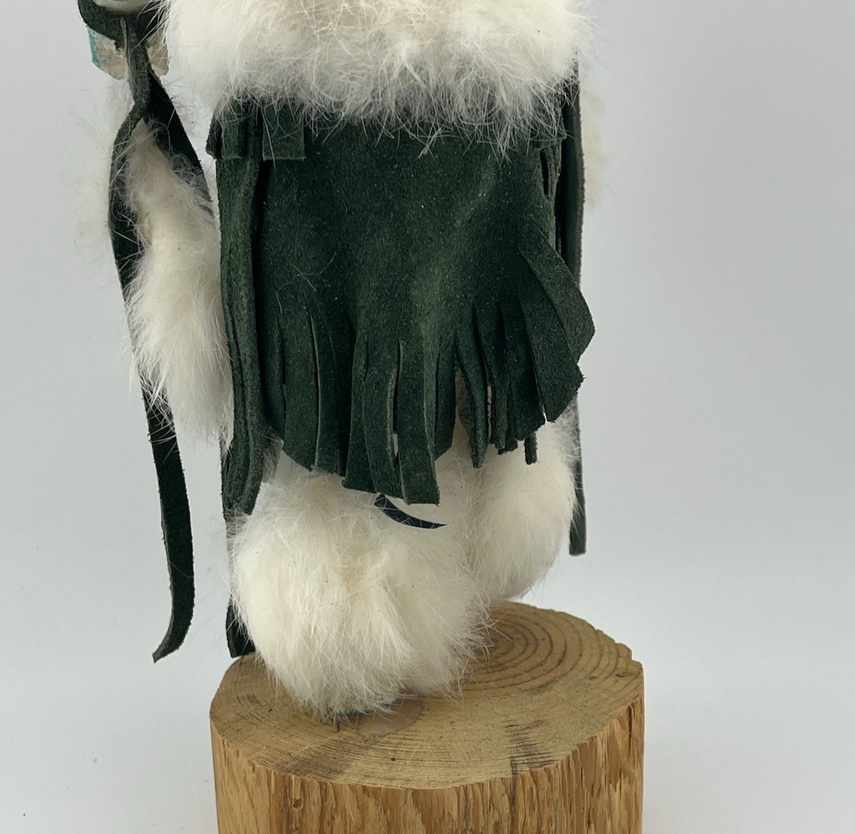 Ram (“Pang”) Kachina Doll with Peacock Feathers – Navajo Indian-made – 13½” tall