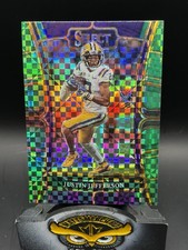 Justin Jefferson 2023 Select Draft Picks Green Checkerboard Concourse