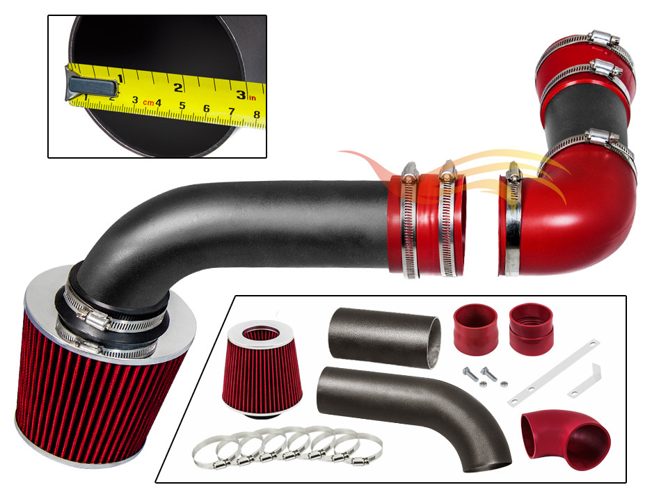 BCP RW RED 88-89 Trans AM Firebird Formula V8 5.0L/5.7L Cold Air Intake +Filter