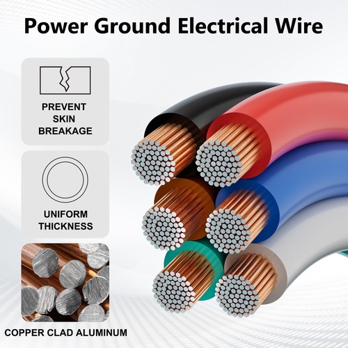 16 Gauge Wire (2-Pack Red/Black Each 25FT), 16AWG CCA, 25FT-2PK, Black+Red - Picture 2 of 6