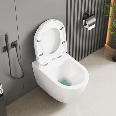 Hänge-WC Wand-WC Spülrandlos Tiefspüler Toilette Softclose Deckel WC Sitz