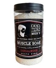 Dead Sea Collection Mens Muscle Soak Sandalwood Bath Salts 37oz Dead Sea Mineral