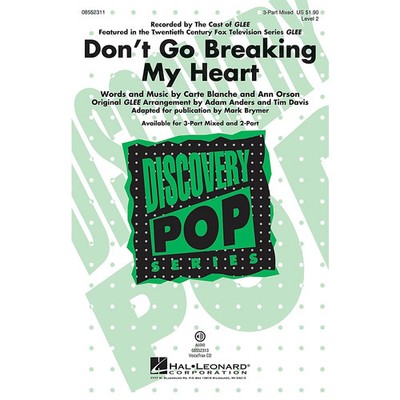 Don't Go Breaking My Heart (from Glee) 3-Part Mixed by Elton John by Mark Brymer