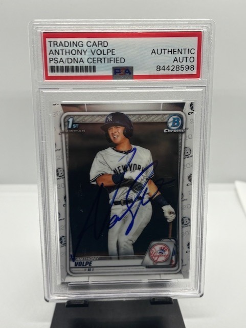 ANTHONY VOLPE Signed 2020 1st Bowman Chrome PSA/DNA Auto 10