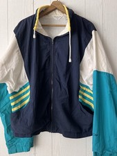 Vintage 80s Christian Dior Monsieur Colorblock Sweatshirt Jacket Mens XL READ