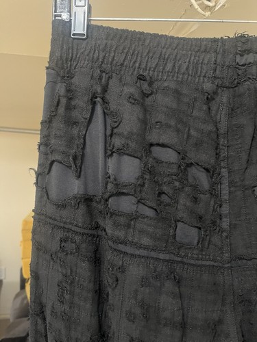 Givenchy Men’s Faded Black Cotton Terry Distressed Trousers Sz L - Afbeelding 8 van 19
