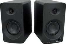 ASM4 Powered Studio Monitor Speaker Pair, 4", 2-Way, 200W, Black, Bluetooth, Opt