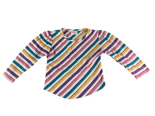 Healthtex Vintage Shirt 5 Health tex Girls Diagonal Stripe Long Sleeve Made USA