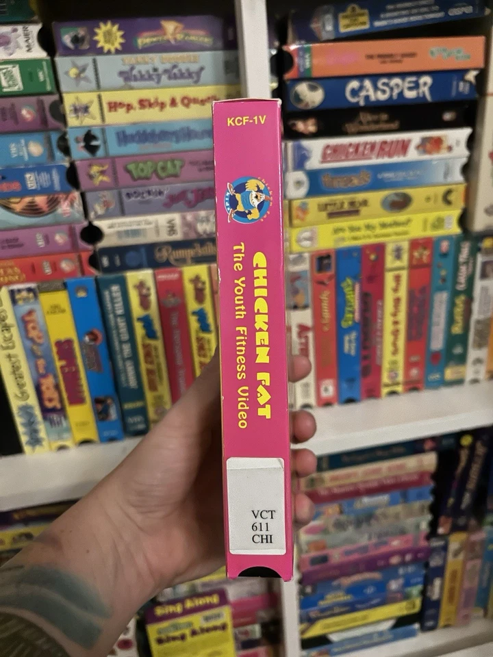 Rare OOP VHS Tape Chicken Fat Video 1996 School Video Fitness Old School Weird - Image 4 of 4