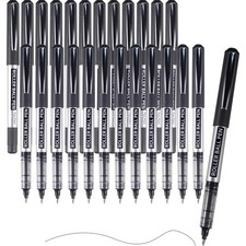 Kugelschreiber, Gelstifte, Tintenroller, 0,7 mm, schwarz, 25 Stück Bürobedarf