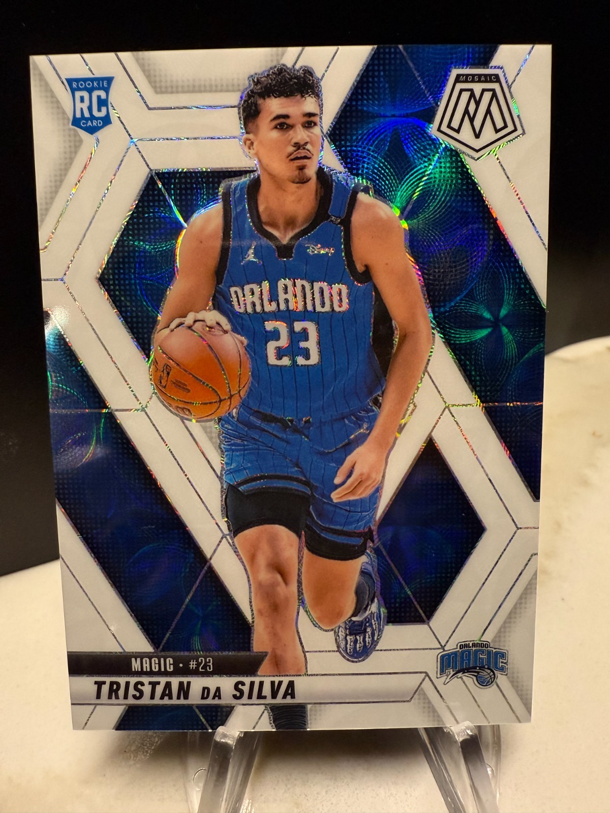 2024-25 Panini Mosaic Rookies Tristan da Silva #230 White Prizm /25 SP (RC)