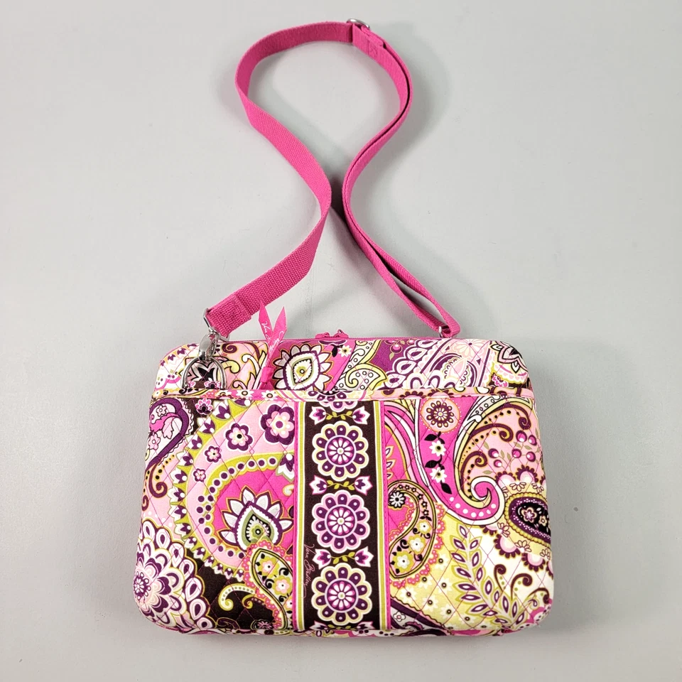 Mini Estuche para Laptop Vera Bradley Muy Berry Paisley Correa Ajustable Carcasa Rígida Nuevo con Etiquetas Foto 2 de 4