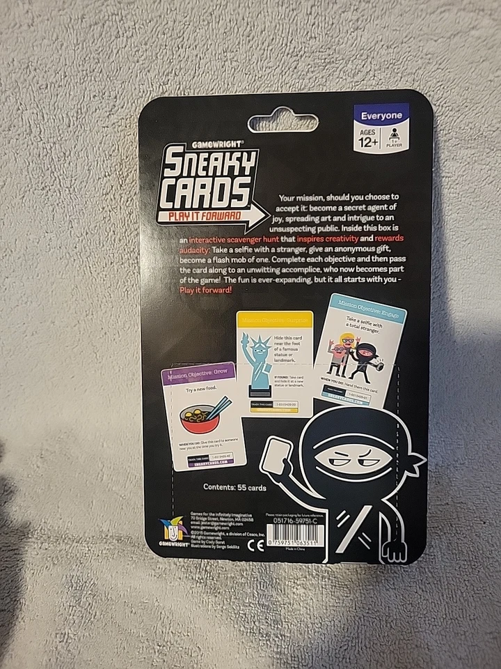 Sneaky Cards Play It Forward Interactive Card Game by Gamewright New Sealed Fast - Image 2 of 2