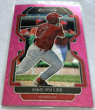 2022 Panini Prizm Draft Baseball Hao-Yu Lee Phillies Pink Velocity Prizm #PDP79