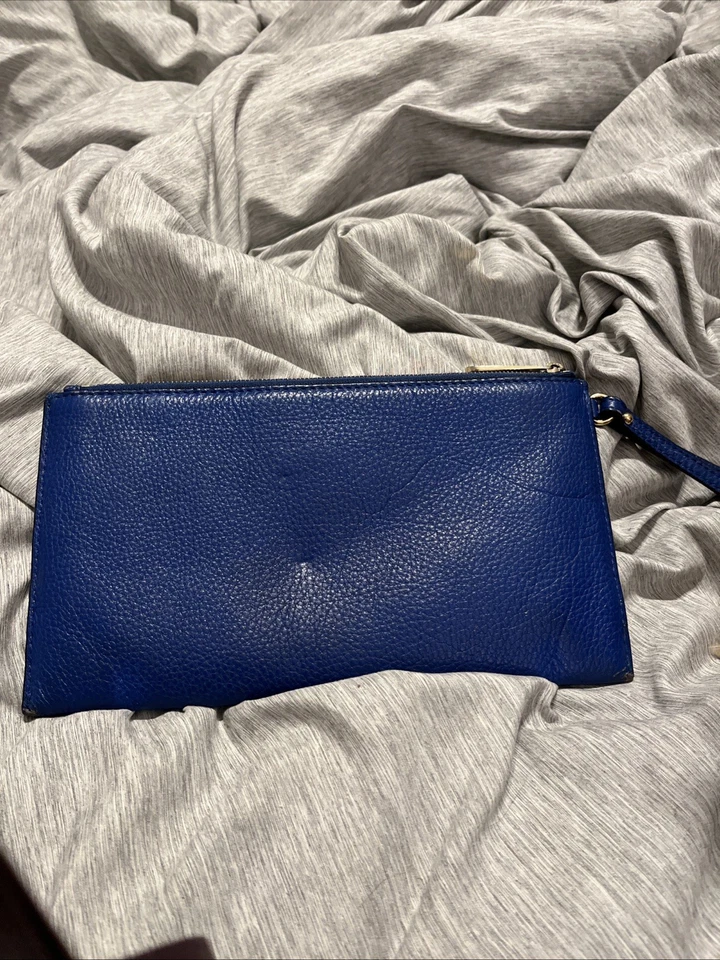 Бумажник-клатч Michael Kors синий кожаный - Изображение 2 из 3