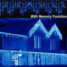 13 130ft LED Curtain Icicle Lights Wedding Party Christmas Outdoor Eaves Lights