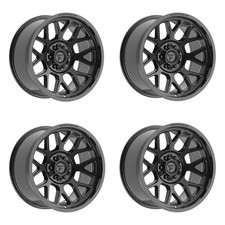 Set 4 20 Fittipaldi Wheels Fa17b 20x9 Gloss Black 5x5 5x5.5 00mm Truck Rims