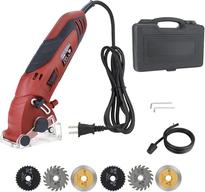 #ad #ad Corded Mini Circular Saw 400W 110V 3400RPM Multifunction Handheld with 6 Blades $79.06