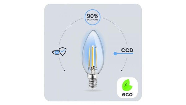 ŻAróWka LED E14 ŚWieczka B35 2W = 25W 249Lm 4000K Neutralna 360 Filament Lumiled-image