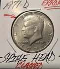 CLASHED "SPIKE HEAD" 1971-D KENNEDY HALF DOLLAR ERROR SEE PICTURES!!