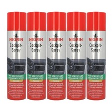 5x Nigrin Cockpit Spray Vanille Sprühdose 400 ml Cockpitreiniger