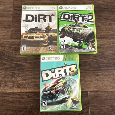 #ad DiRT Xbox 360 Bundle Lot Tested Dirt 1 2 And 3 CIB $29.99