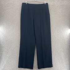 Kasper Pants Womens 12 Black Wide Leg Trousers Relaxed Formal Office Career Work