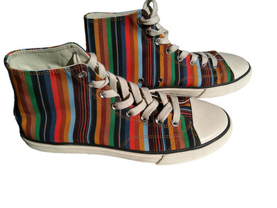 Paul Smith signature striped multicolor high top trainers Phill Carver US10 EU43