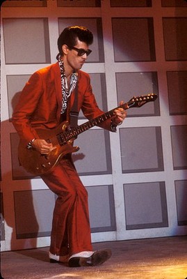 Willy DeVille singer during a concert Paris May 25 1985 Music Old Photo