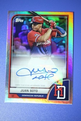 Juan Soto 2023 Topps WBC Card Autograph Dominican Republic Rare Auto Baseball