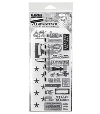 Tim Holtz Mixed-Media Stamps Stencil-Set 41 - 5A002XXV-1GYTD