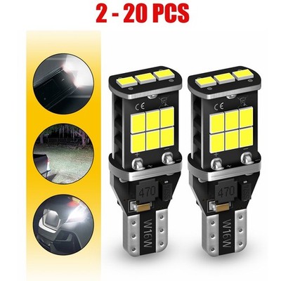 2-20X AUXITO 912 921 T15 W16W White LED Bulbs Backup Reverse Brake Light Canbus