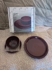 Fiesta Ware  3 Pc Bistro Set Claret  Salad & Dinner Plate & Bowl 1482 341 NIB