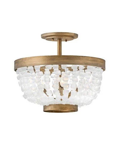 Fredrick Ramond FR30203 Dune 4 Light 16"W Semi-Flush Bowl Ceiling - Gold - Picture 1 of 3