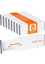 Lifewit 8 Pack Drawer Dividers 5" High, 13.5-22" Adjustable Clothes Organizers