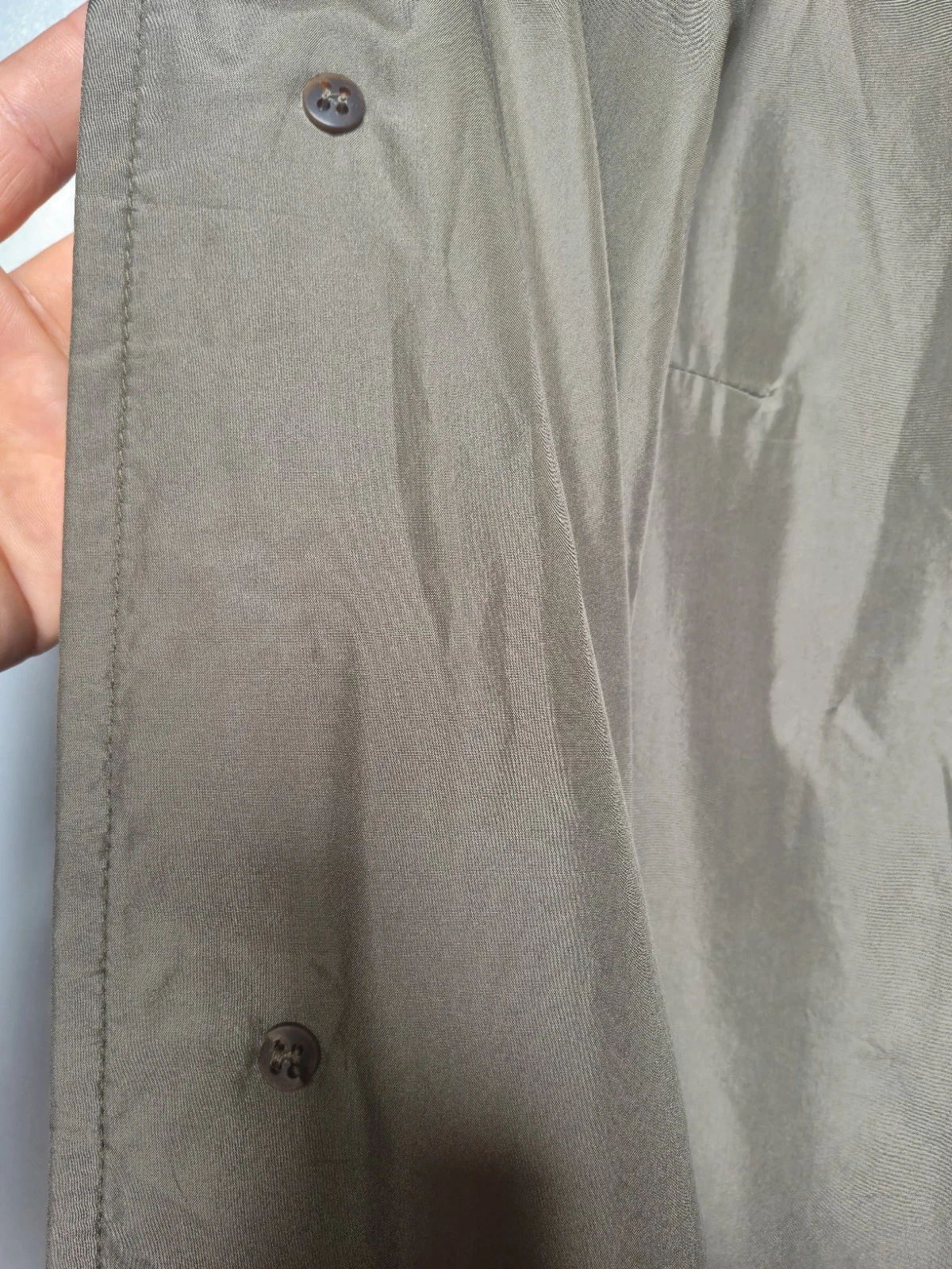 Ermenegildo Zegna Microsilk Trench Coat Silk Italy Water Repellent Sz 54 image 19