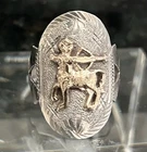 sterling silver ring size 9 preowned, Sagittarius Horoscope Figure Vintage