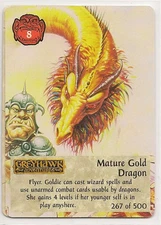 Spellfire 4th Edition Card M/NM 267/500 Mature Gold Dragon