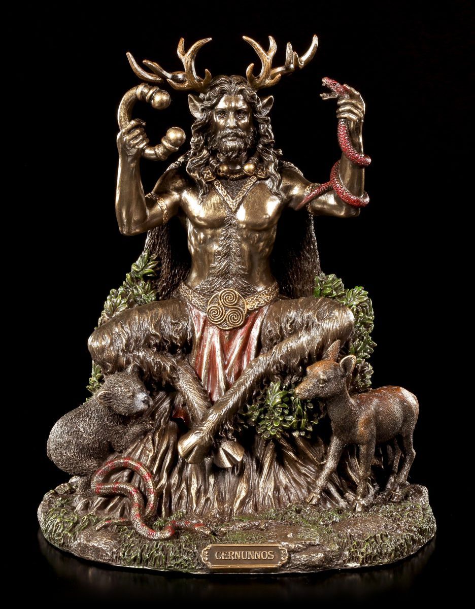 Cernunnos Figure - Celtic God with Animals - Statue Veronese Herne