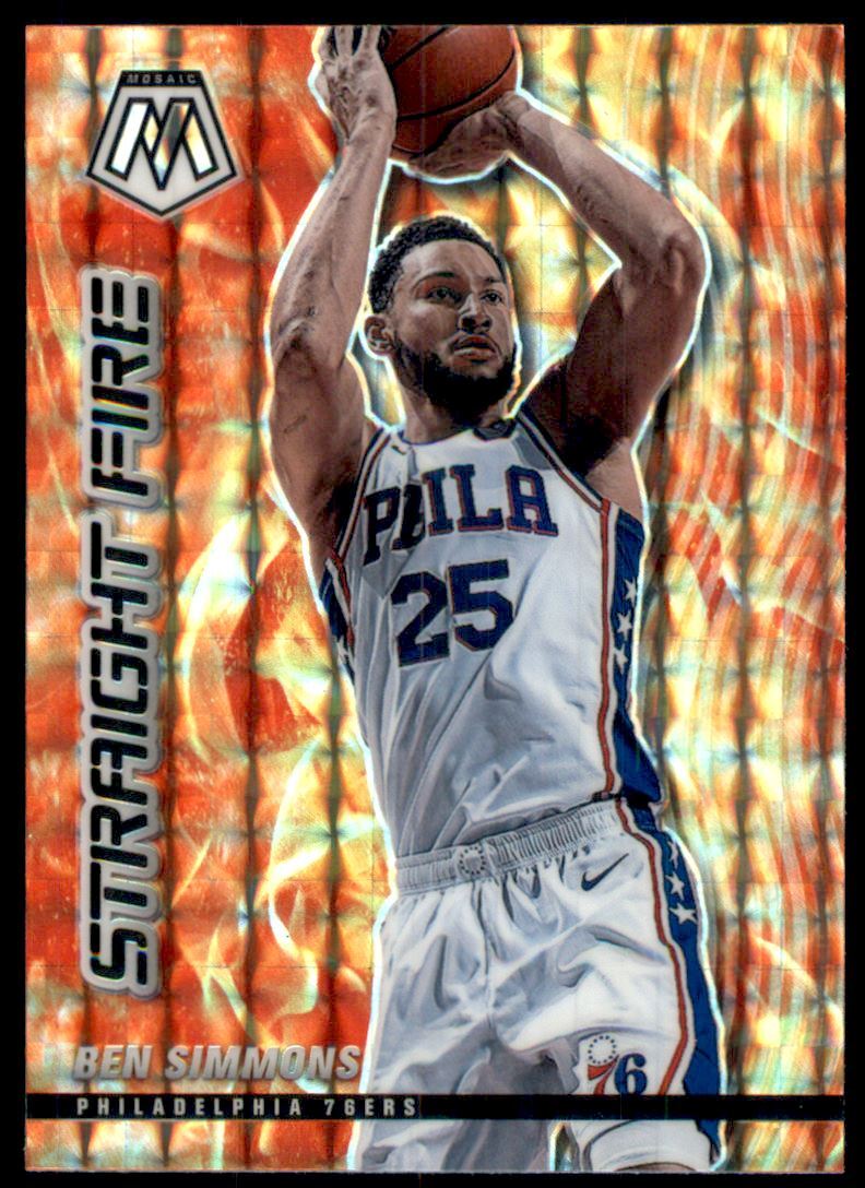 2020-21 Panini Mosaic Straight Fire #12 Ben Simmons